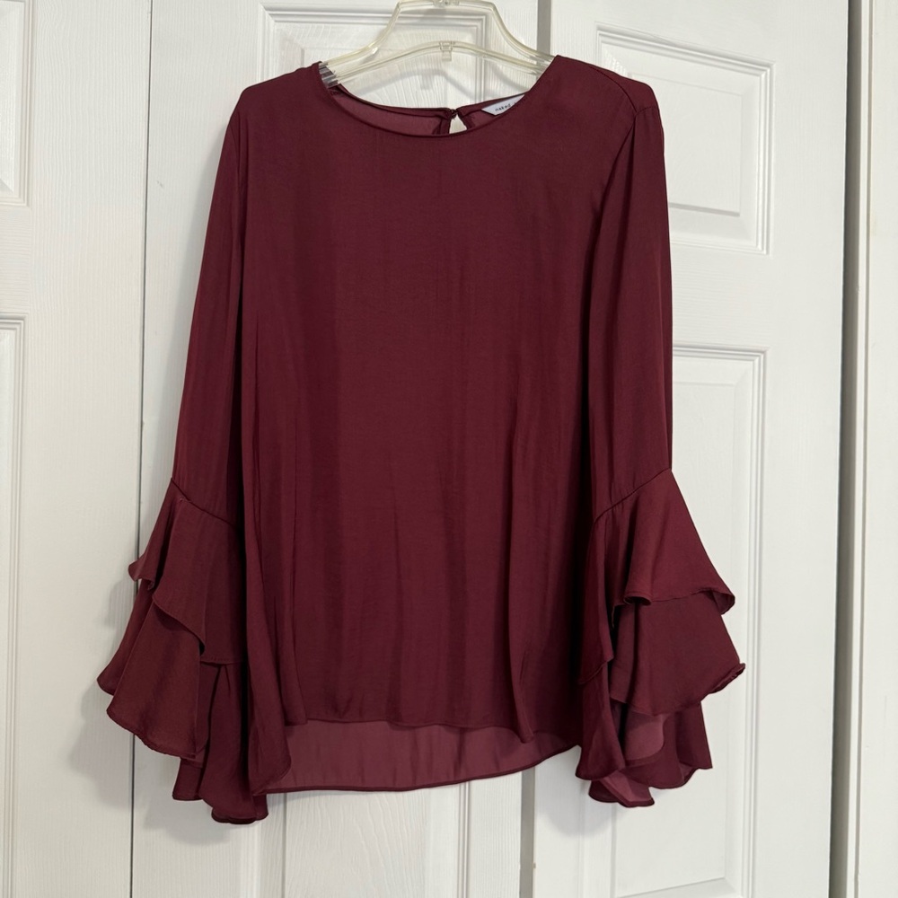 Elegant Burgundy Women's Top